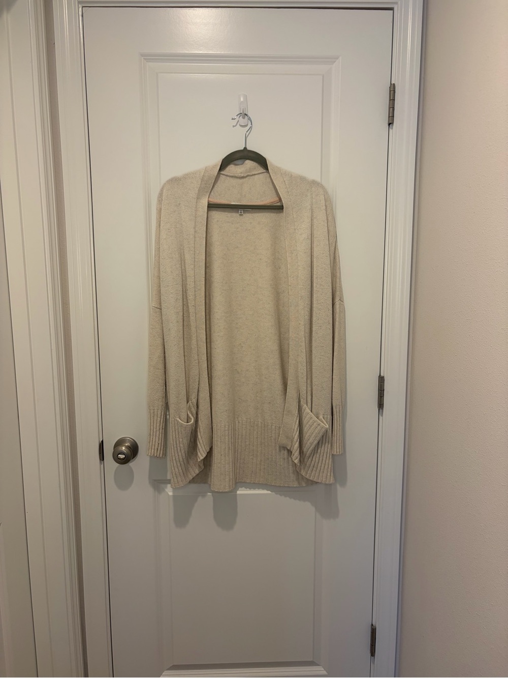 Aritzia Talula Cozy Open-Front Cream Women's Cardigan Sweater